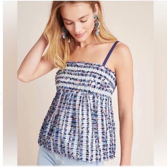 Anthropologie Maeve Ember Fringed Babydoll
Cami Top Size 6 - Picture 1 of 14